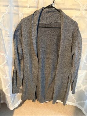 Esperanza Open-Front Gray Knit Cardigan